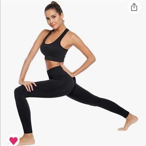 Auu High Waist Yoga Pants with pocket
